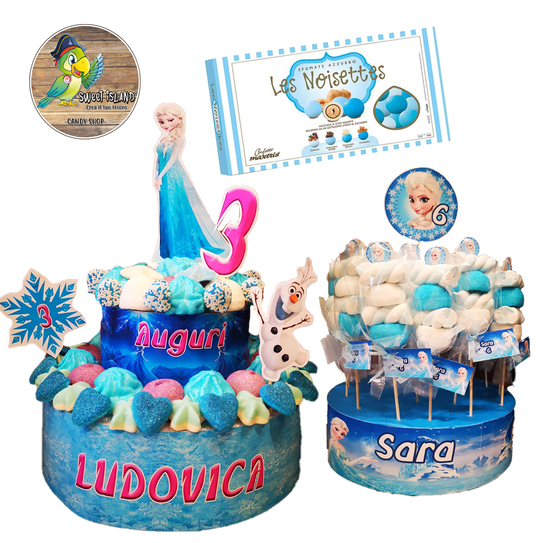 Scatolina Frozen compleanno festa elsa Anna confetti caramelle - F
